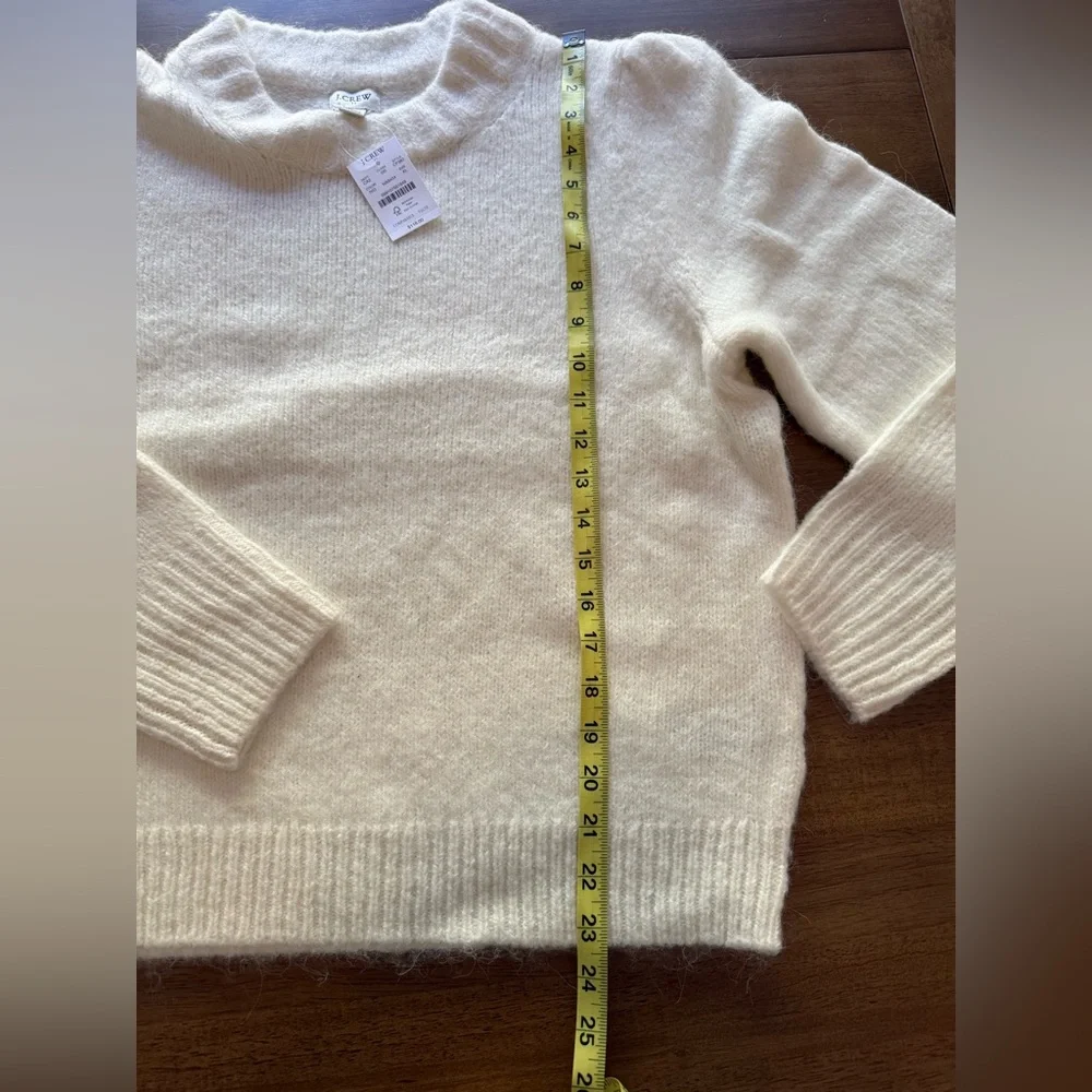 J.Crew Fuzzy Puff-Sleeve Sweater — NWT — Size XXL — Ivory